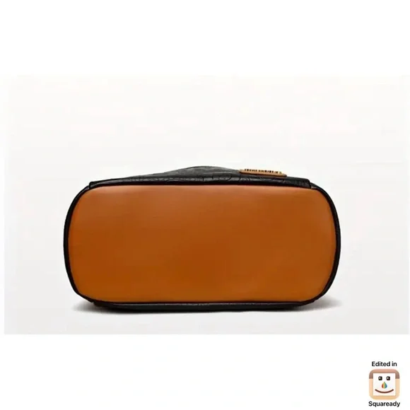 Black and Tan Women's Backpack - Picture 5 of 9